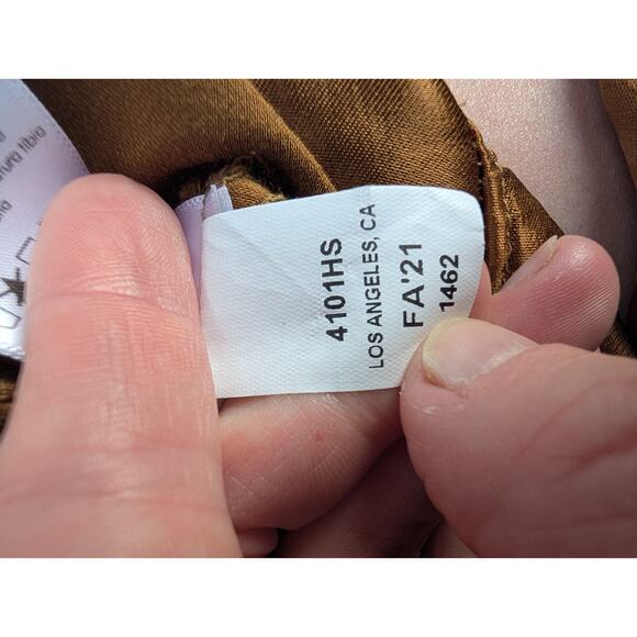 Nation Ltd Womens Madrid Bronze Satin Straight Leg Pull On Pants Sz S Rust Brown - Picture 9 of 10